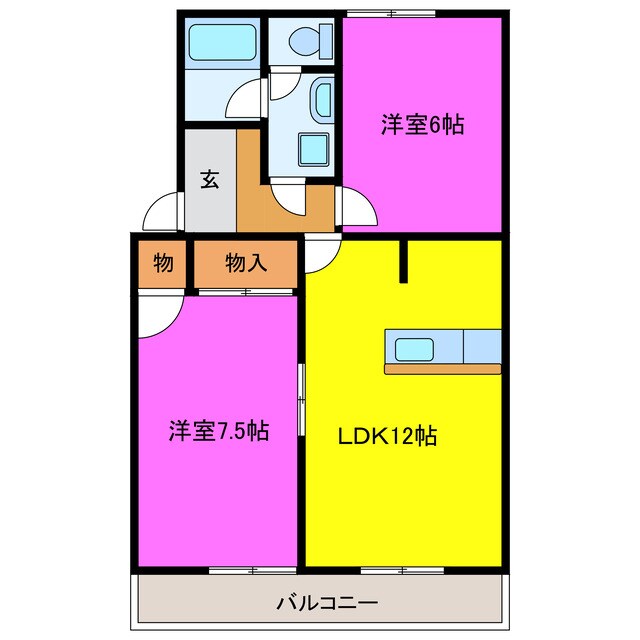 マンションカメリアⅢの物件間取画像
