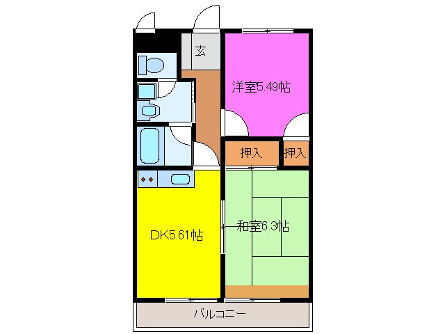 ポヌール半田の物件間取画像