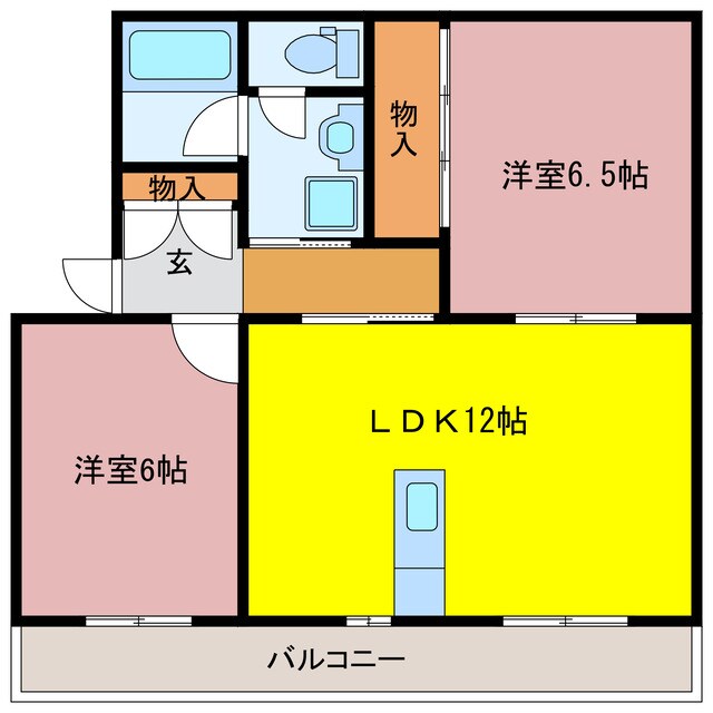 上島マンションの物件間取画像
