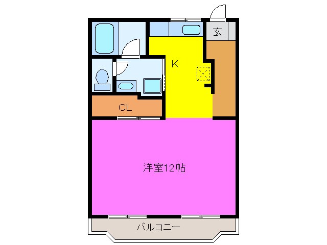 ルームミニオンＢの物件間取画像