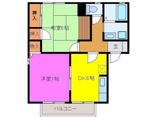 セジュールかあさの物件間取画像