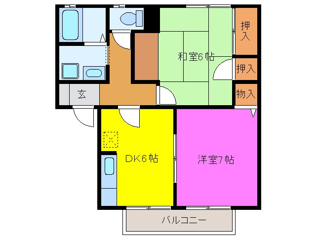 セジュールかあさの物件間取画像
