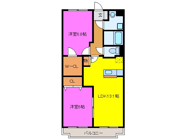 グランストーク中野町の物件間取画像