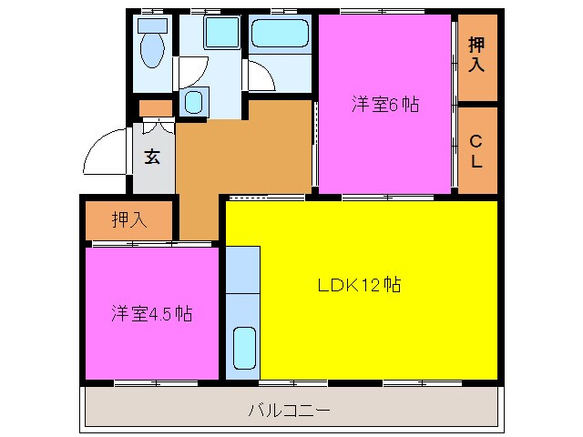 第1パークサイドマンションの物件間取画像