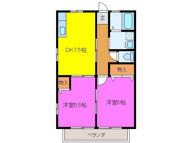 ショコラBの物件間取画像