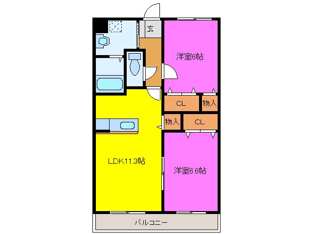 Freude宮竹の物件間取画像