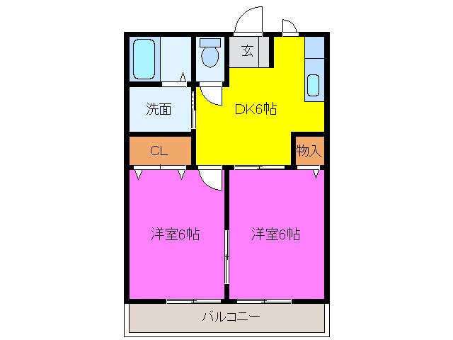 サンワハイムの物件間取画像