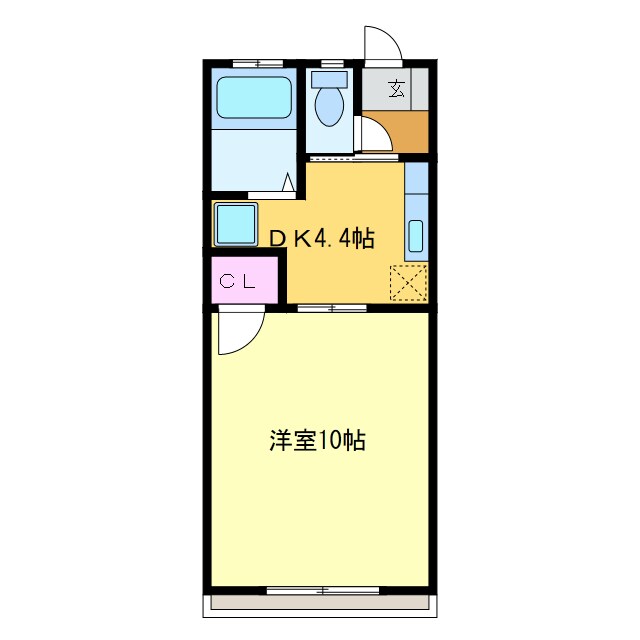 グリーンハイツ北島A･Bの物件間取画像