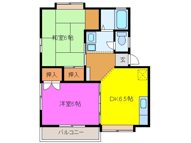 グランデーヌの物件間取画像