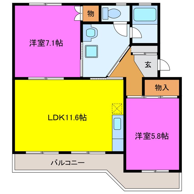 神谷マンションの物件間取画像