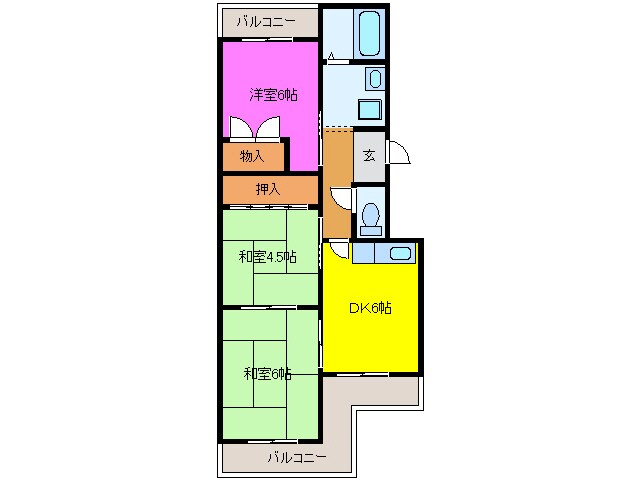 楓篁弐番館の物件間取画像