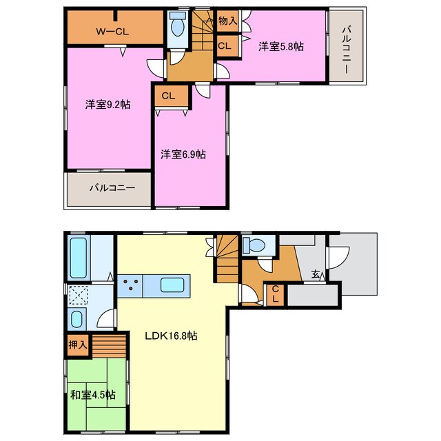 船越町戸建の物件間取画像