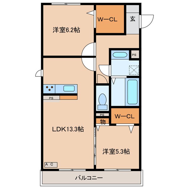 D-room冬頭B棟（仮）の物件間取画像