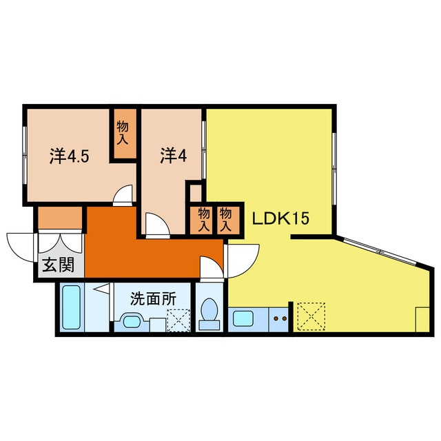 第1眉山マンションの物件間取画像