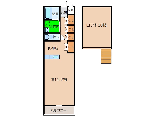 プレジデント日開野の物件間取画像