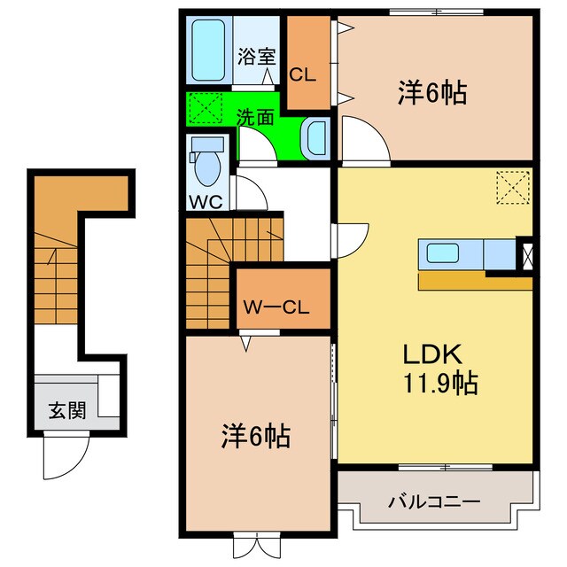 アルカンシエルの物件間取画像