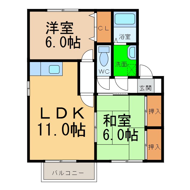 サンステージ小松島Ⅱの物件間取画像