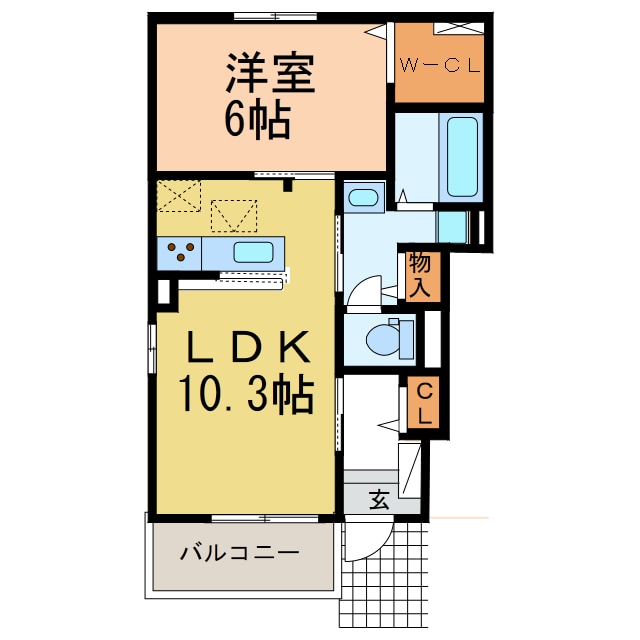 クレシェンド ラブⅠ・Ⅱ・Ⅲの物件間取画像