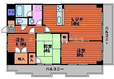 アリベ東古松の物件間取画像