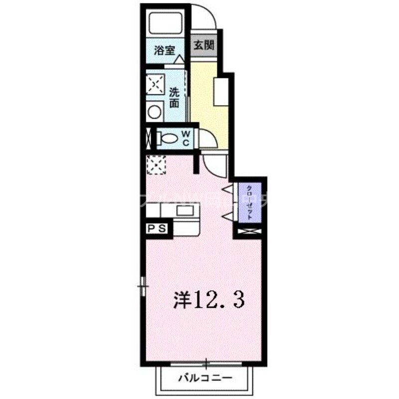 ヴィラ　白鳩　Ａの物件間取画像