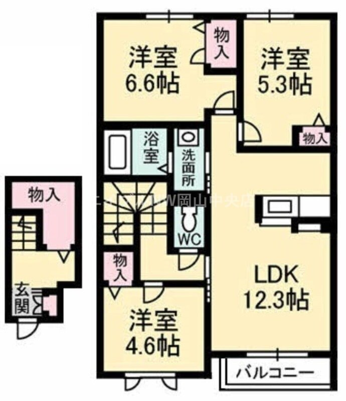 グランドール津高　壱番館の物件間取画像