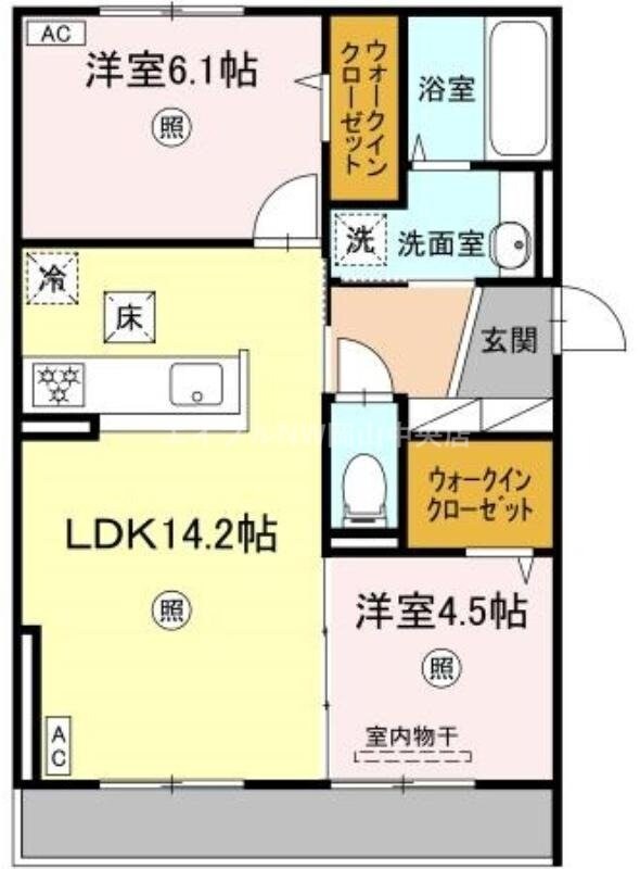 カトル　セゾンの物件間取画像