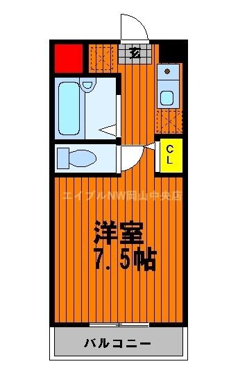 吉原広瀬町マンションの物件間取画像