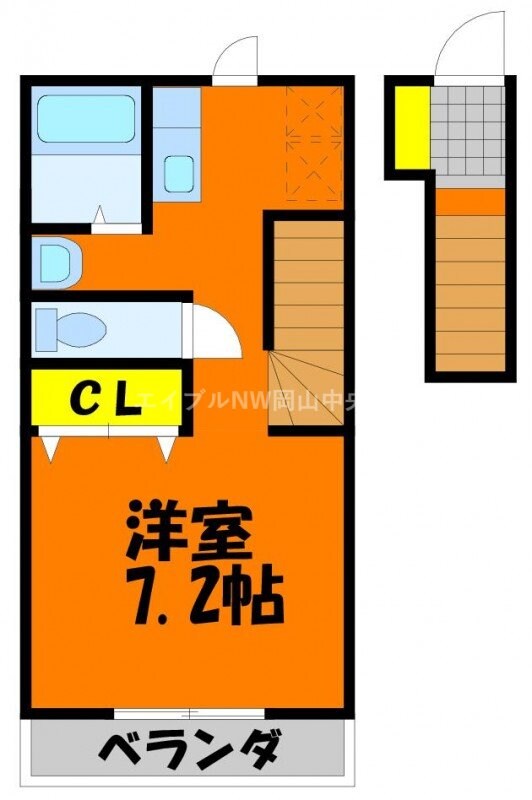 フルーリー中撫川　B棟の物件間取画像