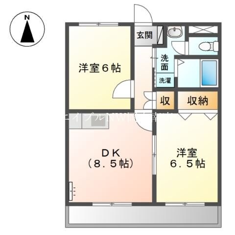 備前西市駅 徒歩7分 2階の物件間取画像