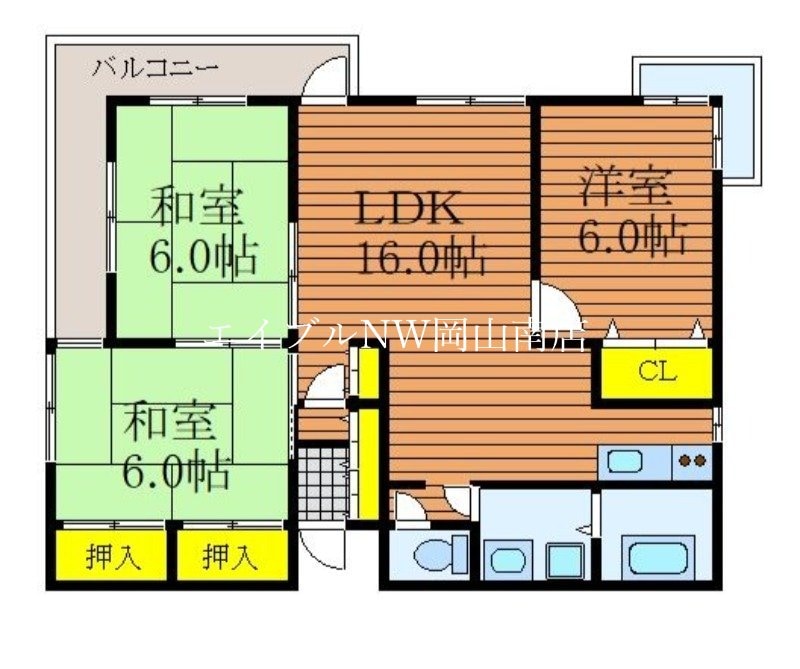 中山ビルの物件間取画像