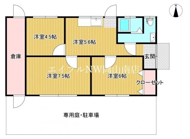 備前西市駅 徒歩50分 1階の物件間取画像