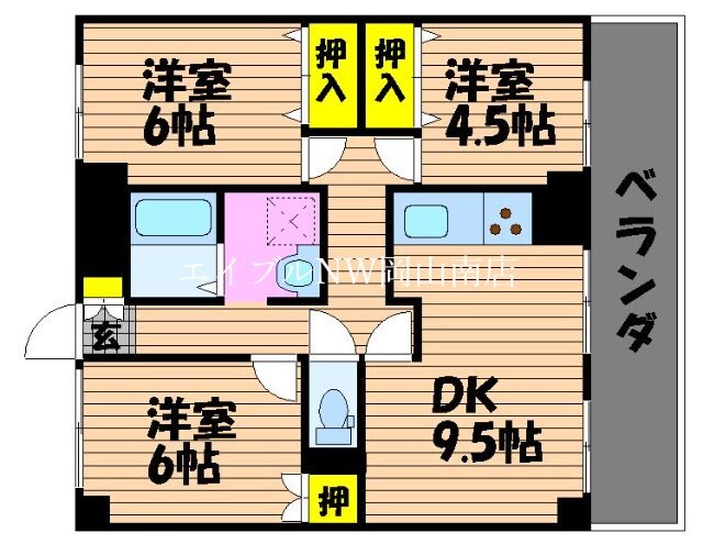 清輝橋駅 徒歩12分 4階の物件間取画像