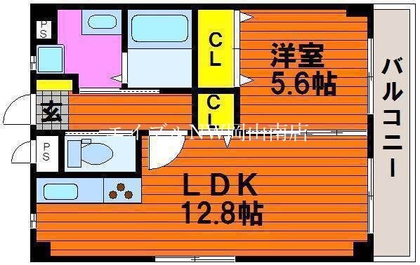 大元駅 徒歩15分 5階の物件間取画像