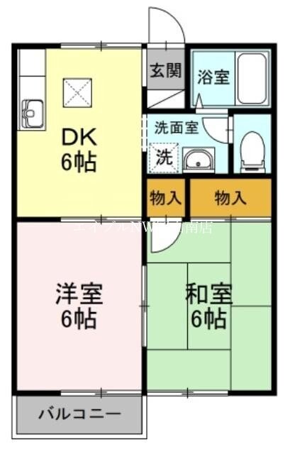 ウインドワード　B棟の物件間取画像