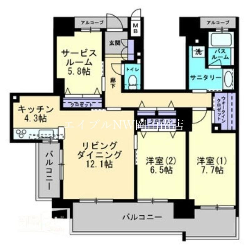 アルファステイツ平和町の物件間取画像