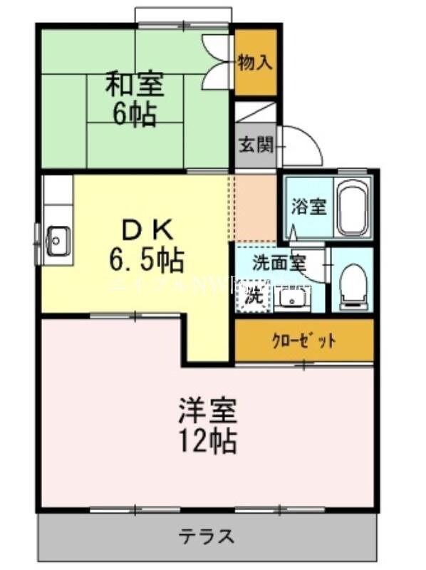 備前西市駅 徒歩19分 1階の物件間取画像