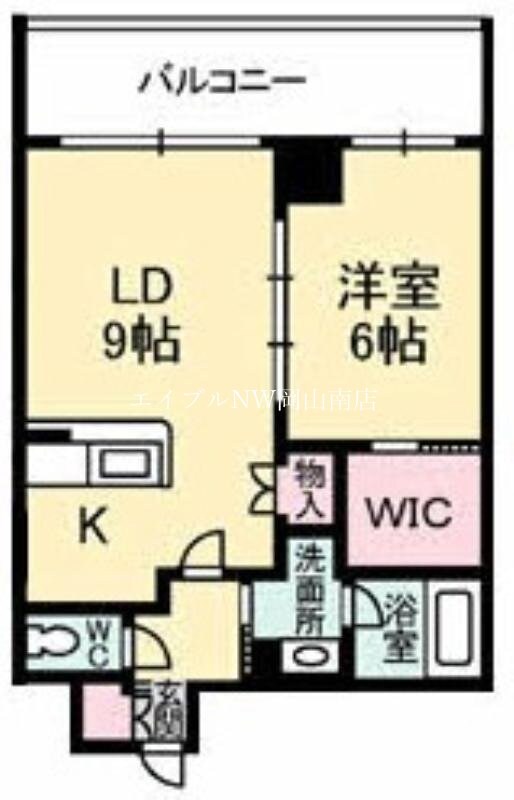 中納言駅 徒歩6分 2階の物件間取画像