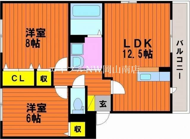 備前西市駅 徒歩78分 2階の物件間取画像