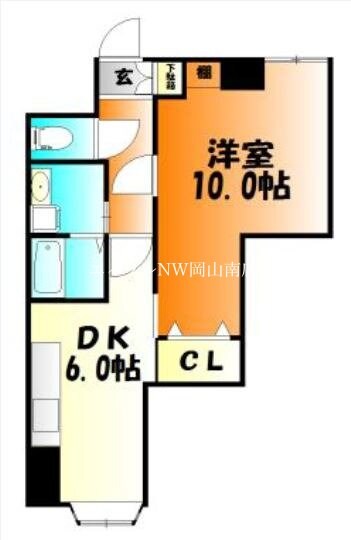 大雲寺前駅 徒歩9分 1階の物件間取画像