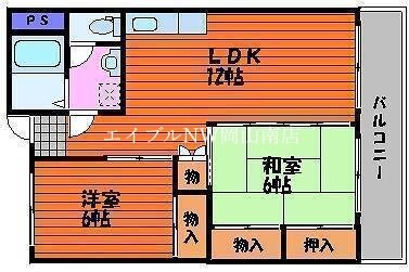岡山駅 バス20分  バス・西長瀬下車：停歩3分 2階の物件間取画像