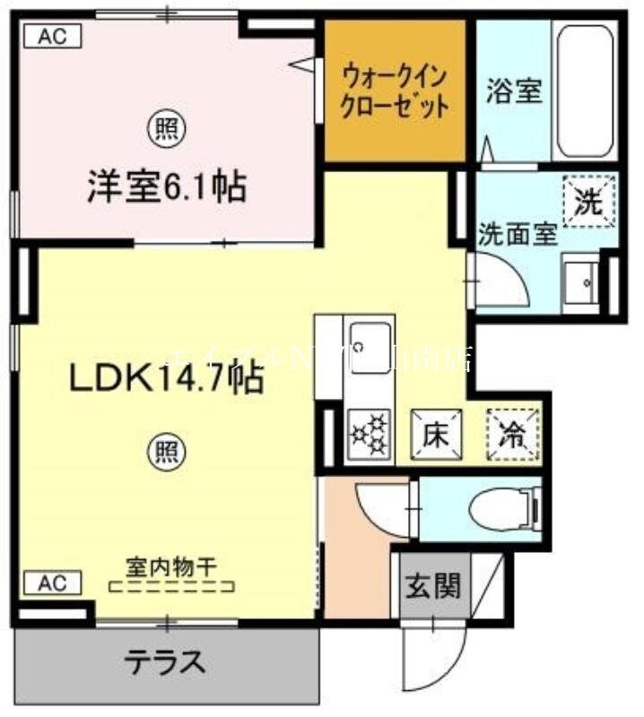 清輝橋駅 徒歩64分 1階の物件間取画像