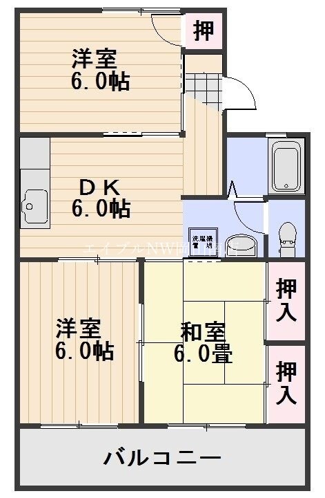 アブニール福富の物件間取画像
