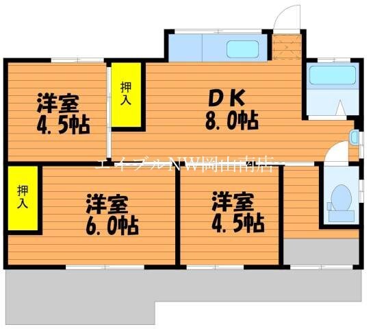 黒崎借家の物件間取画像
