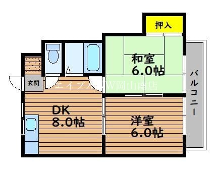 コーポリラの物件間取画像