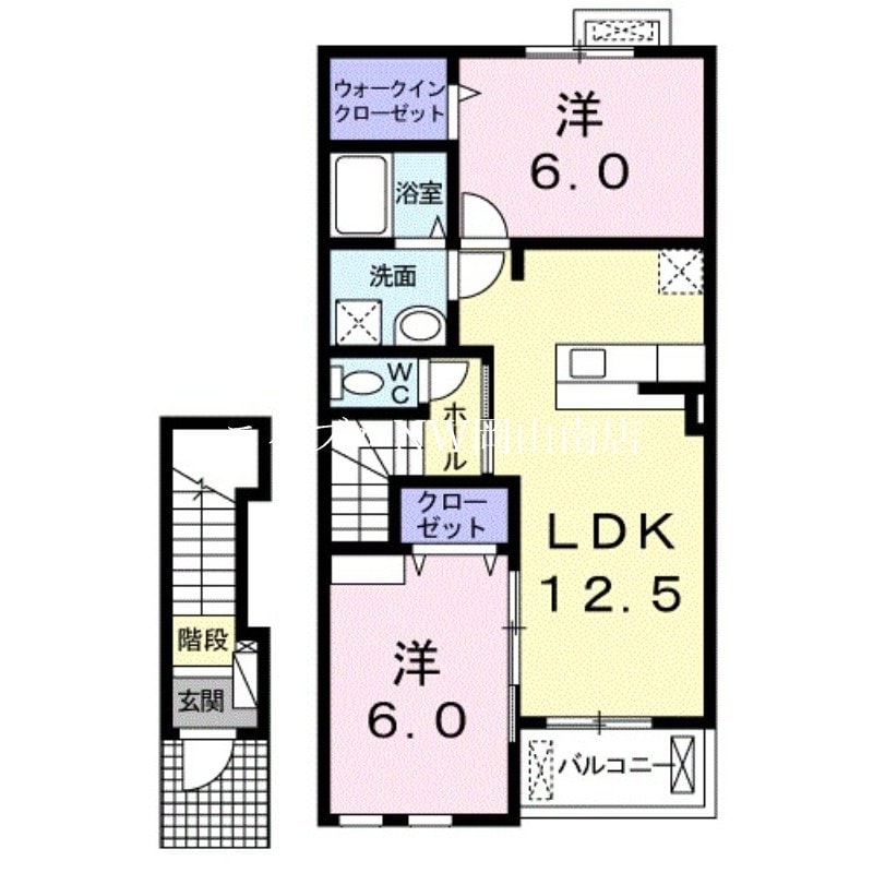 備前田井駅 徒歩13分 2階の物件間取画像