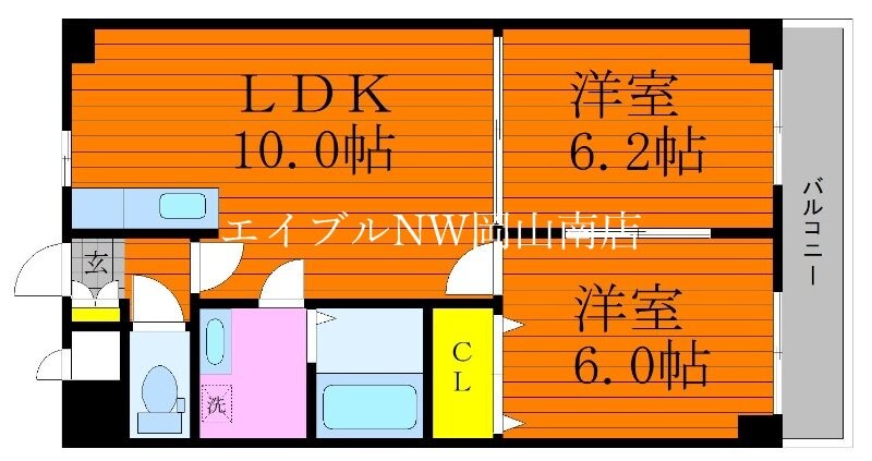 備前西市駅 徒歩27分 6階の物件間取画像