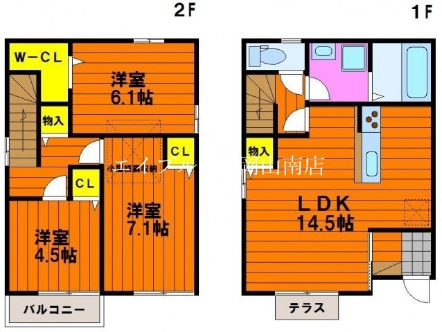 備前西市駅 徒歩73分 1階の物件間取画像