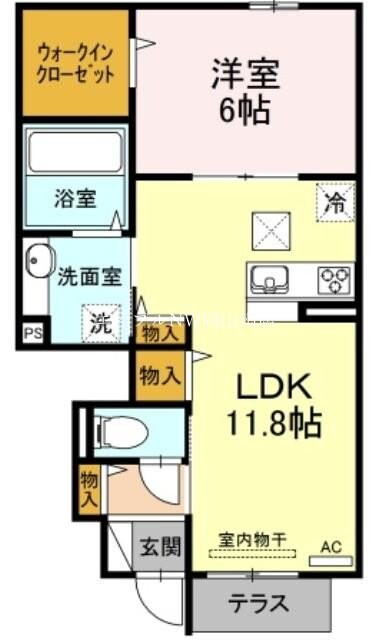 備前西市駅 徒歩55分 1階の物件間取画像