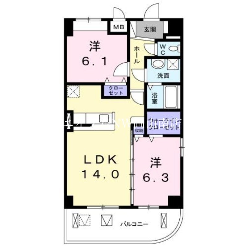 清輝橋駅 徒歩37分 2階の物件間取画像