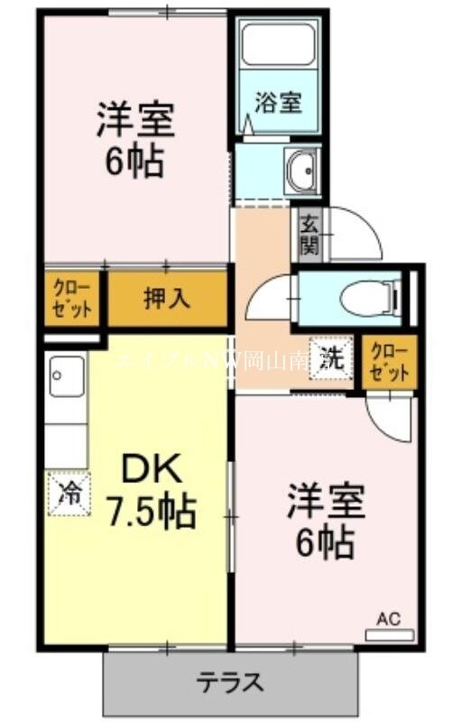 備前西市駅 徒歩47分 1階の物件間取画像